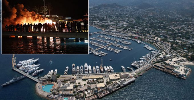 Bodrum Yalıkavak Marina’daki demirli 8 yat, yandı