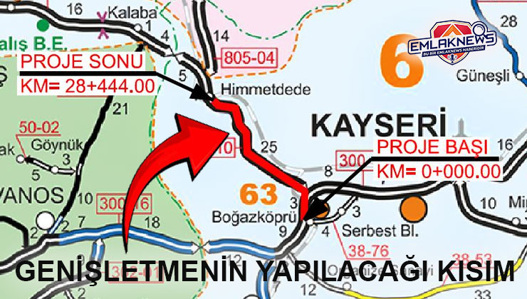 Kayseri Kırşehir Devlet Yolu’nda 725 milyon liralık genişletme yapılacak!