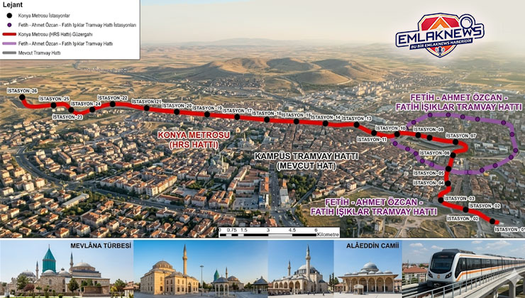 Konya Metrosu’nun 142,7 milyar TL’lik inşaatı, 2026’da başlayacak