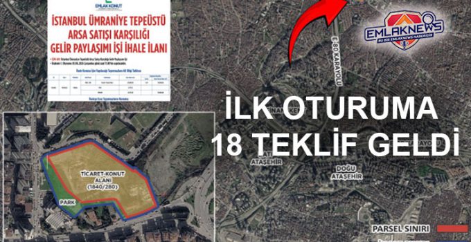 Emlak Konut’un Ümraniye Tepeüstü ihalesine 18 talip çıktı