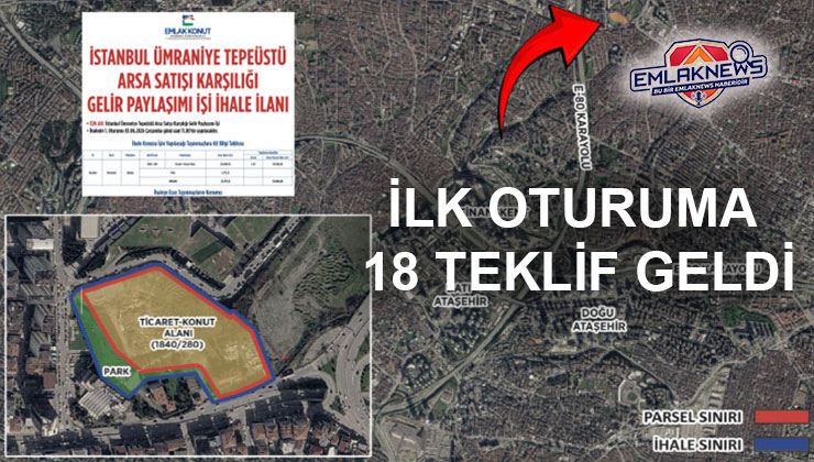 Emlak Konut’un Ümraniye Tepeüstü ihalesine 18 talip çıktı