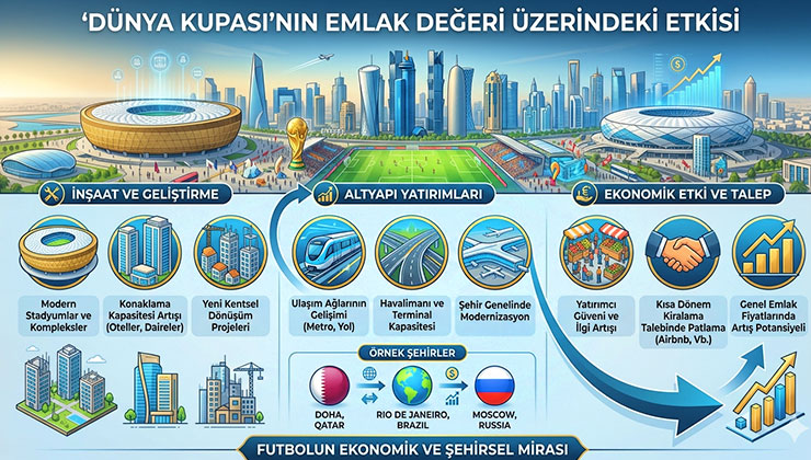 Dünya Kupası’nın yapılacağı şehirlerde konut fiyatları yüzde 112’ye kadar yükseldi
