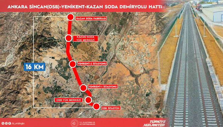 Ankara’nın batısında 600 bin kişiye raylı sistem geliyor