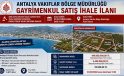 Vakıflar, Alanya’da 180 milyon liraya otel arsası satıyor!