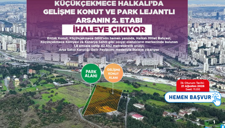 Halkalı’da 68 bin metrekarelik dev konut alanı ihalede