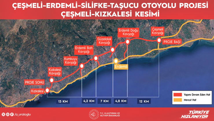 Çeşmeli-Kızkalesi Otoyolu’nda 2,5 saatlik süre, 18 dakikaya inecek!