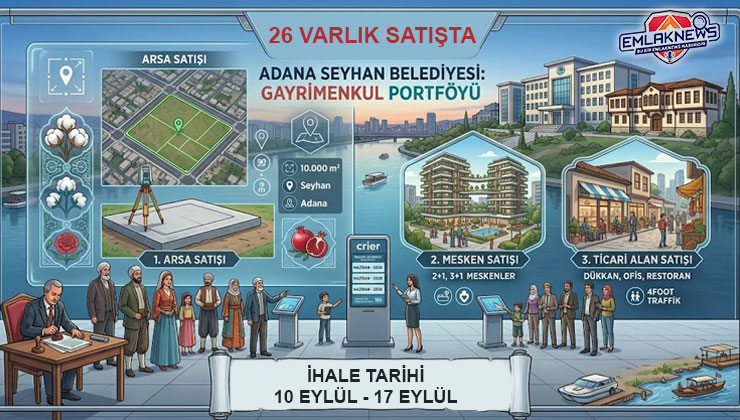 Seyhan Belediyesi 26 taşınmazı 337 milyon TL’ye satışa çıkardı