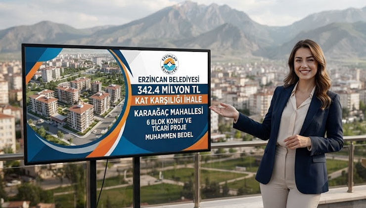 Erzincan Belediyesi 342,4 milyon TL’lik kat karşılığı ihaleye çıkıyor