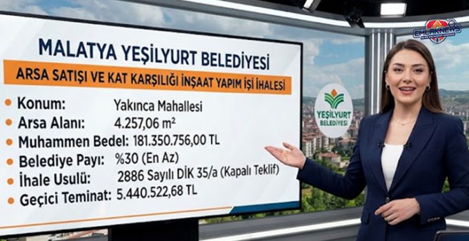 Yeşilyurt Belediyesi 181,3 milyon TL’lik kat karşılığı ihalesi yapacak
